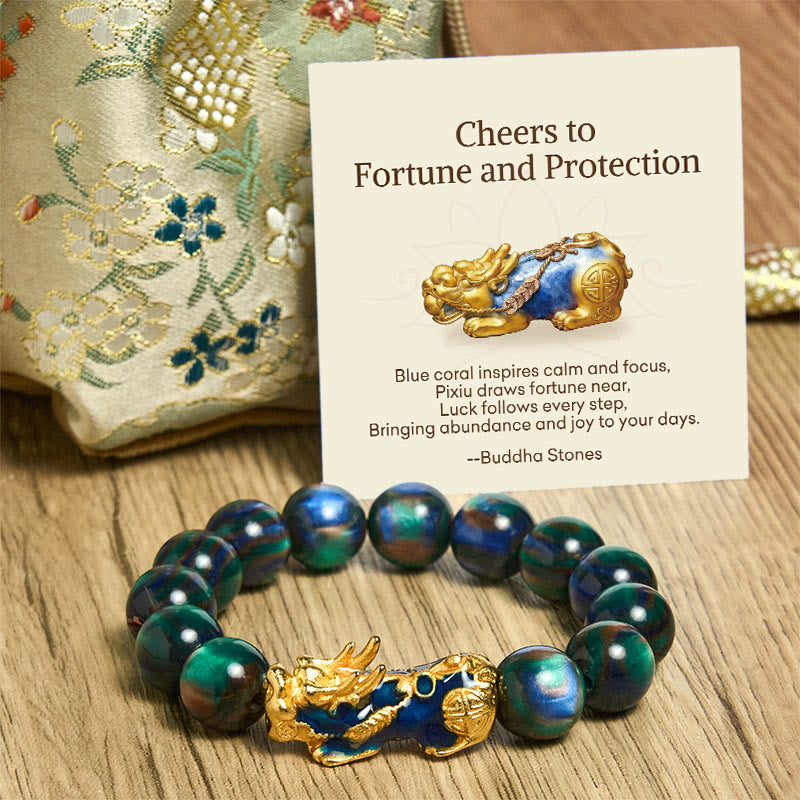 Buddha Stones "Cheers to Fortune and Protection" PiXiu Bracelet Includes Gift Message Card - image 15