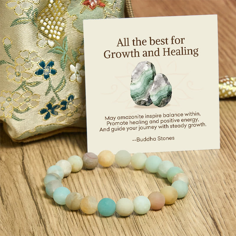 Buddha Stones "All the Best for Love and Harmony" Stone Quartz Bracelet Includes Gift Message Card - image 42