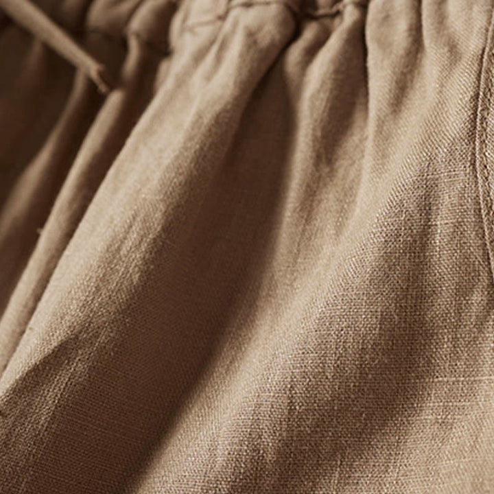 Buddha Stones Summer Small Flower Embroidery Harem Pants With Pockets - image 7