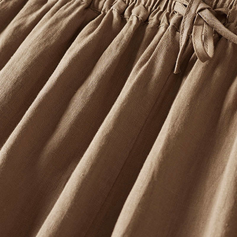 Buddha Stones Summer Small Flower Embroidery  Harem Pants With Pockets - image 9