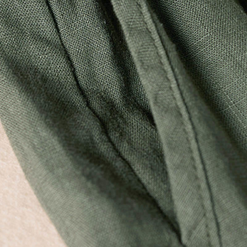 Buddha Stones Summer Small Flower Embroidery  Harem Pants With Pockets - image 33