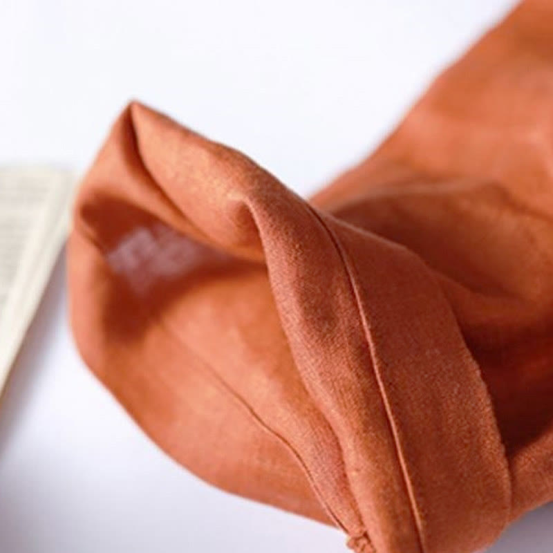 Buddha Stones Casual Plain Accordion Pleats V-neck Half Sleeve Design Midi Dress With Pockets - image 12