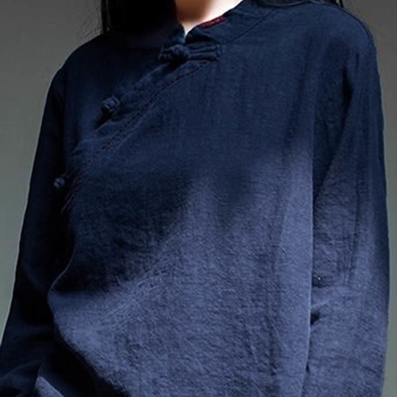 Buddha Stones Oblique Collar Knot button Loose Clothing - image 18