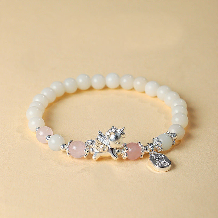 Buddha Stones 999 Sterling Silver Year Of The Horse Natural Black Obsidian Bodhi Seed Strength Bracelet - Bodhi Seed(Wrist Circumference:13-15cm) - image 7