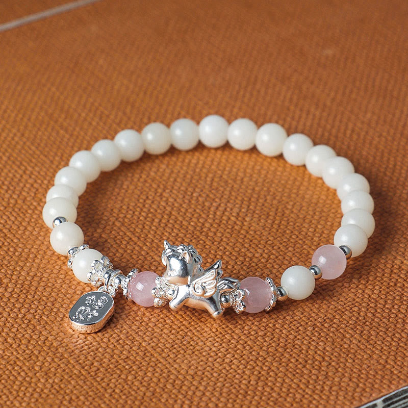 Buddha Stones 999 Sterling Silver Year Of The Horse Natural Black Obsidian Bodhi Seed Strength Bracelet - image 12