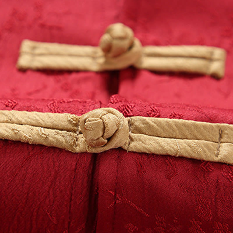 Buddha Stones Jacquard Stand Collar Long Sleeve Men's Cotton Jacket With Pockets - image 4