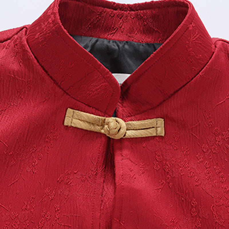 Buddha Stones Jacquard Stand Collar Long Sleeve Men's Cotton Jacket With Pockets - image 3