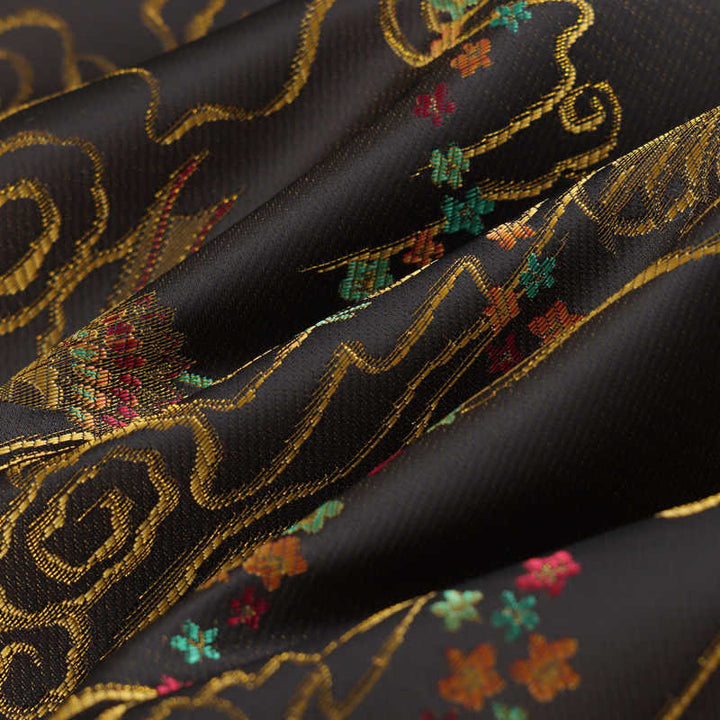 Buddha Stones Colorful Phoenix Auspicious Clouds Frog-Button Long Sleeve Men's Jacket With Pockets - image 11