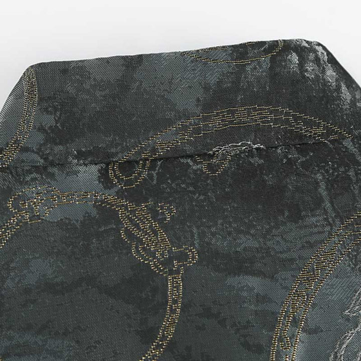 Buddha Stones Kirin Mountains Frog-Button Long Sleeve Men's Jacket With Pockets - image 4