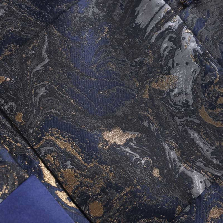 Buddha Stones Blue Flowing Water Mountains Frog-Button Long Sleeve Men's Jacket With Pockets - image 8