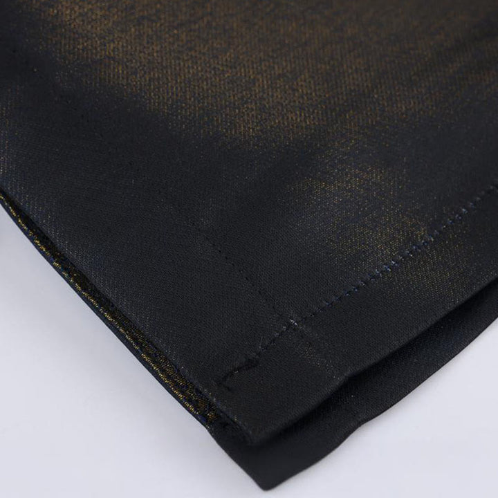 Buddha Stones Golden Desert Blue Flowers Frog-Button Long Sleeve Men's Jacket With Pockets - image 10