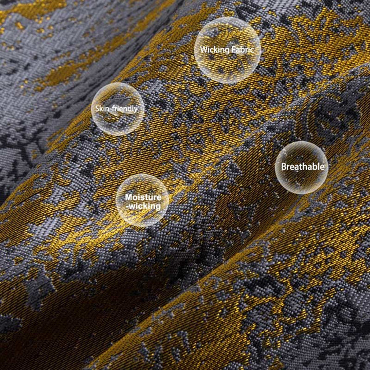 Buddha Stones Ancient Buildings Trees Frog-Button Long Sleeve Men's Jacket With Pockets - image 7