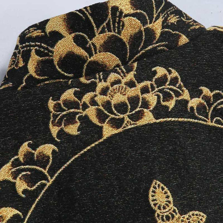 Buddha Stones Avalokitesvara Guanyin Frog-Button Long Sleeve Men's Jacket - image 4