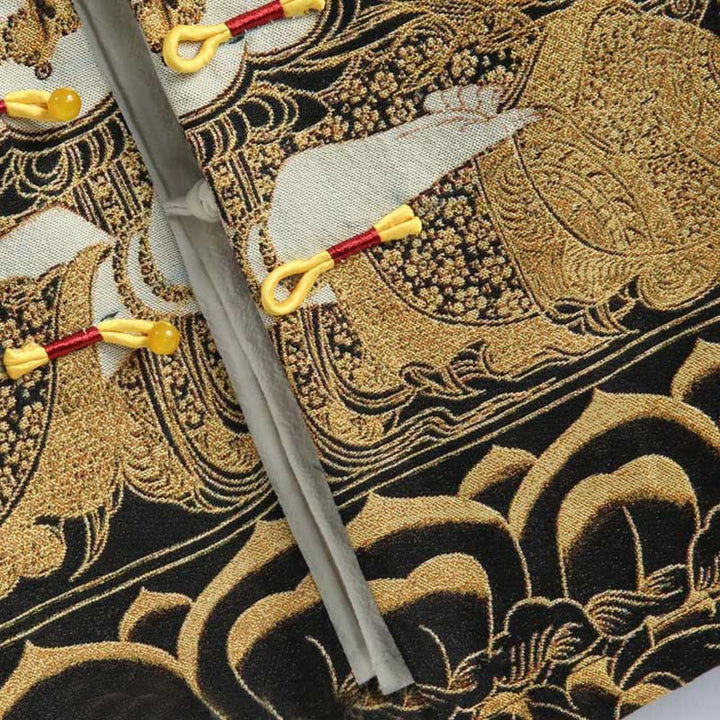 Buddha Stones Avalokitesvara Guanyin Frog-Button Long Sleeve Men's Jacket - image 7