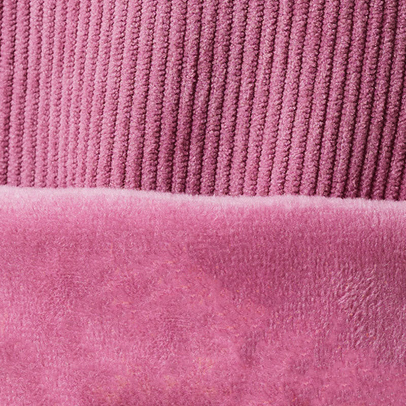 Buddha Stones Winter Women's Wide Leg Corduroy Cotton Thermal Fleece-Lined Pants With Pockets - image 6