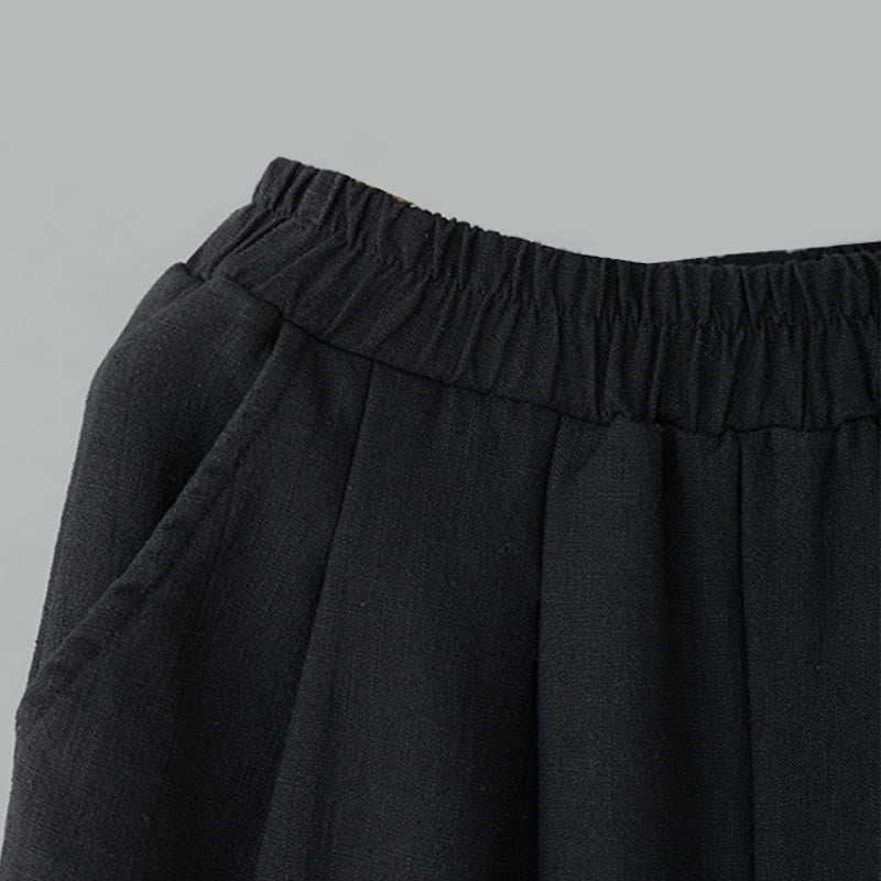 Buddha Stones Winter Women's Cotton Thermal Fleece-Lined Ankle-Length Pants With Pockets - image 9