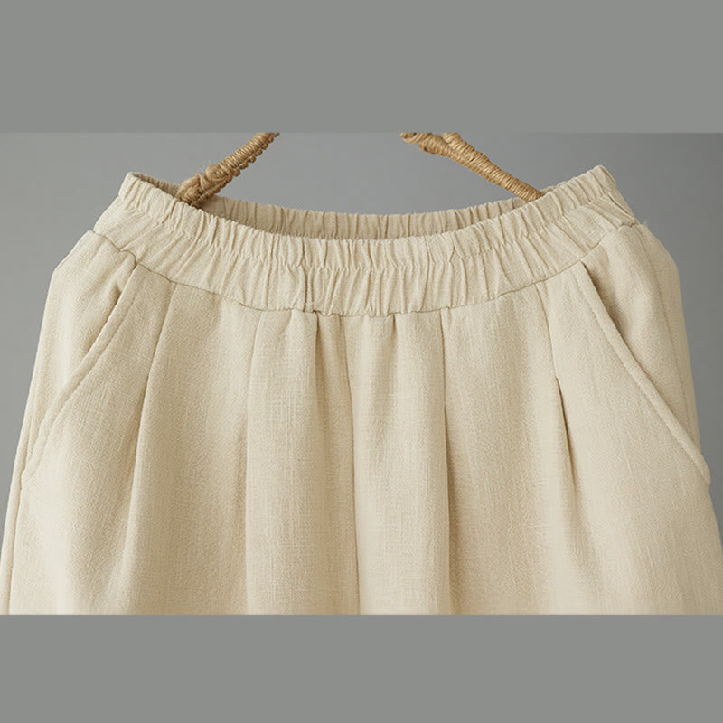 Buddha Stones Winter Women's Cotton Thermal Fleece-Lined Ankle-Length Pants With Pockets - image 2