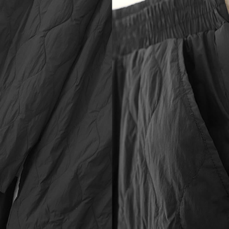 Buddha Stones Winter Solid Color Women's Cotton Thermal Pants With Pockets - image 10