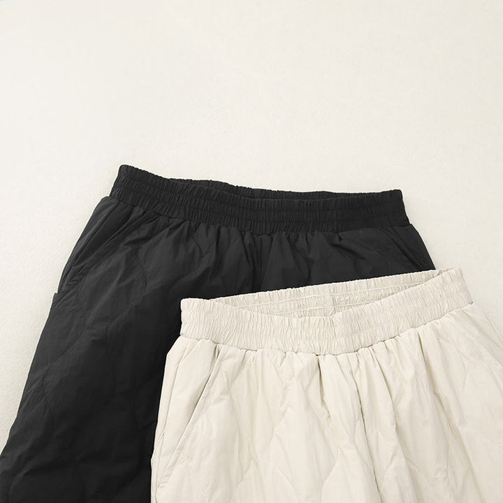 Buddha Stones Winter Solid Color Women's Cotton Thermal Pants With Pockets - image 13