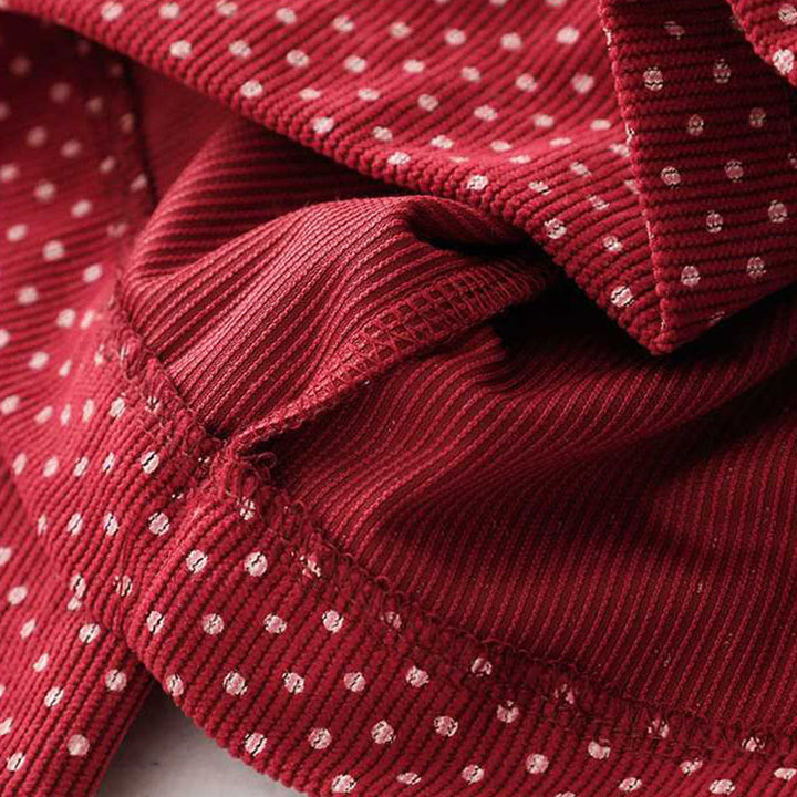 Buddha Stones Fall Dots Pattern High Waist Design Women's Wide Leg Pants With Pockets - image 10