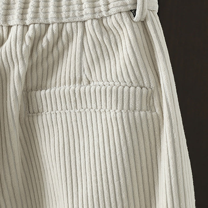 Buddha Stones Women's Winter Plain Corduroy Cotton High Waist Fleece-Lined Harem Pants With Pockets - image 5