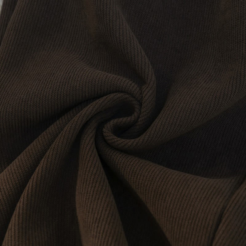 Buddha Stones Women's Patchwork Cotton Corduroy Fleece-Lined Wide Leg Pants With Pockets - image 23