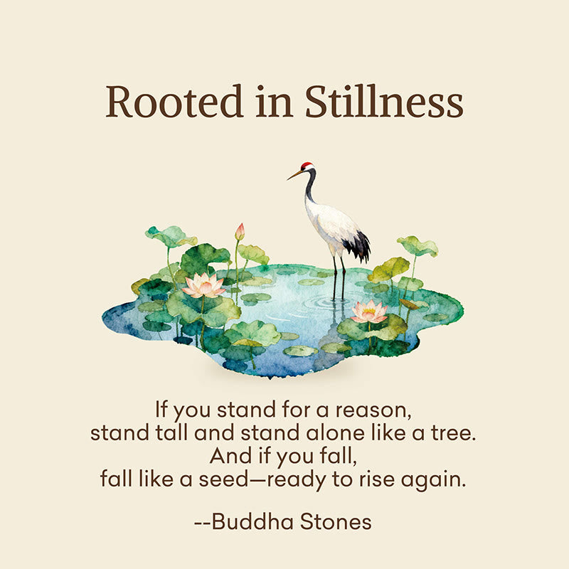 Buddha Stones "Rooted in Stillness" Crane Lotus Koi Fish Women's Socks Includes Gift Message Card - image 2