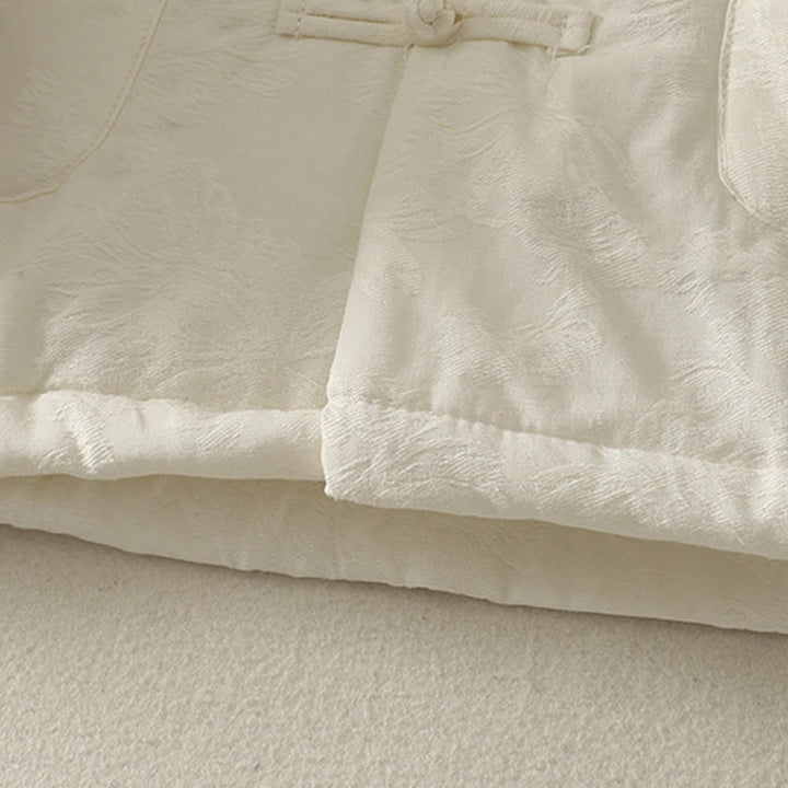 Buddha Stones Women's Solid Color Frog-Button Design Long Sleeve Cotton Jacket With Pockets - image 14