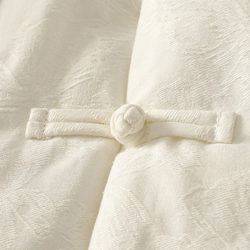 Buddha Stones Women's Solid Color Frog-Button Design Long Sleeve Cotton Jacket With Pockets - image 9