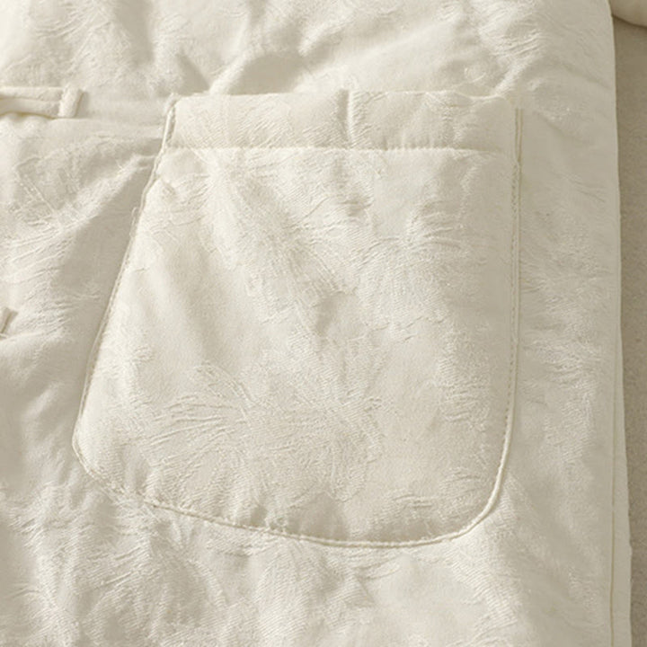 Buddha Stones Women's Solid Color Frog-Button Design Long Sleeve Cotton Jacket With Pockets - image 11