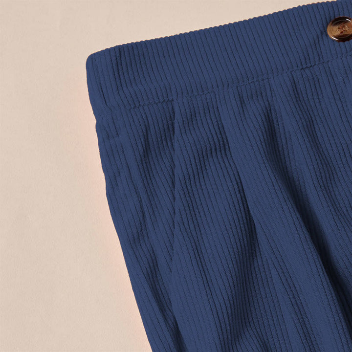 Buddha Stones Casual Corduroy Straight-leg Women's Pants With Pockets - image 24