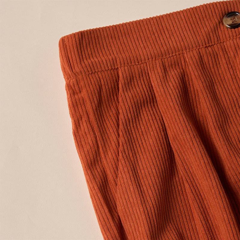 Buddha Stones Casual Corduroy Straight-leg Women's Pants With Pockets - image 33