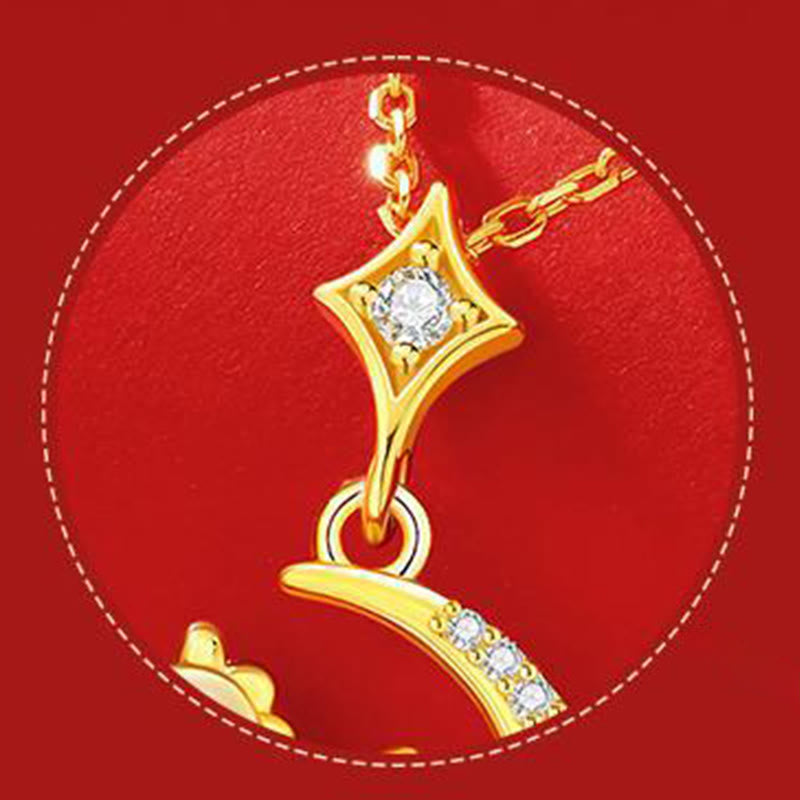 Buddha Stones Year Of The Horse 925 Sterling Silver Hetian Jade Zircon Abundance Pendant Necklace - image 9