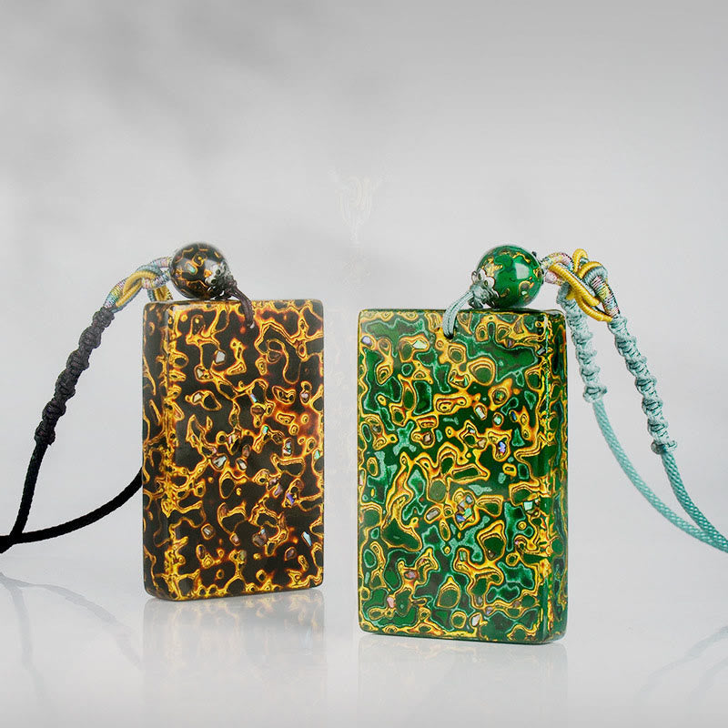 Buddha Stones Handcrafted Lacquer Craft Sandalwood Protection Pendant Necklace - image 22