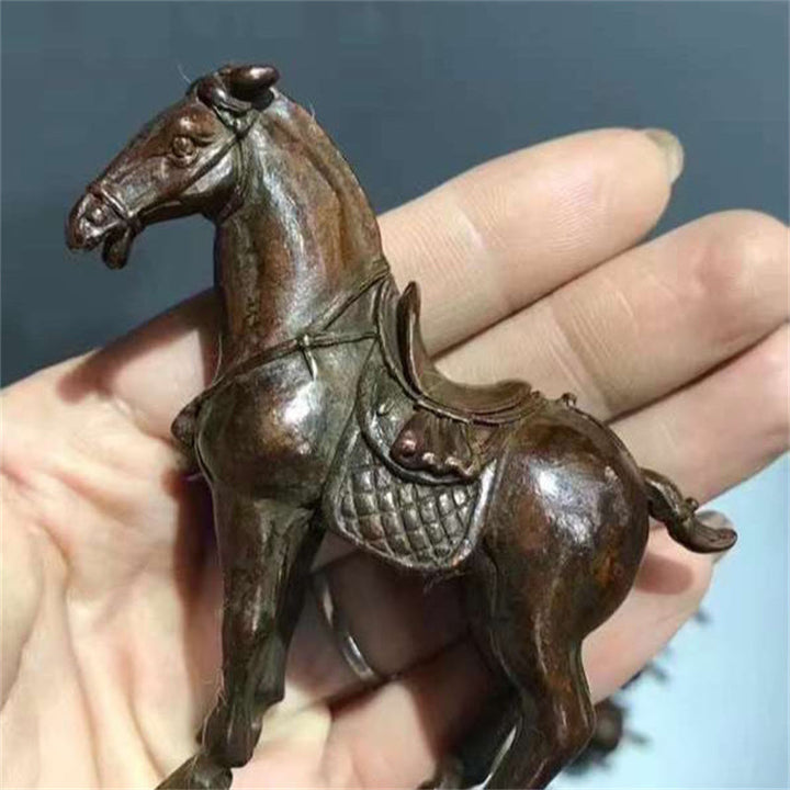 Buddha Stones Ancient Year of the Horse Alloy Home Decoration 7.5*2.6*7 cm - image 5