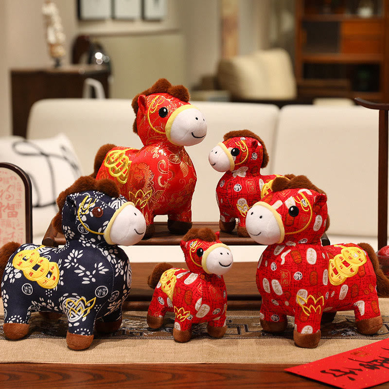 Buddha Stones Year of the Horse Copper Coins Plush Doll Home Decoration - image 13
