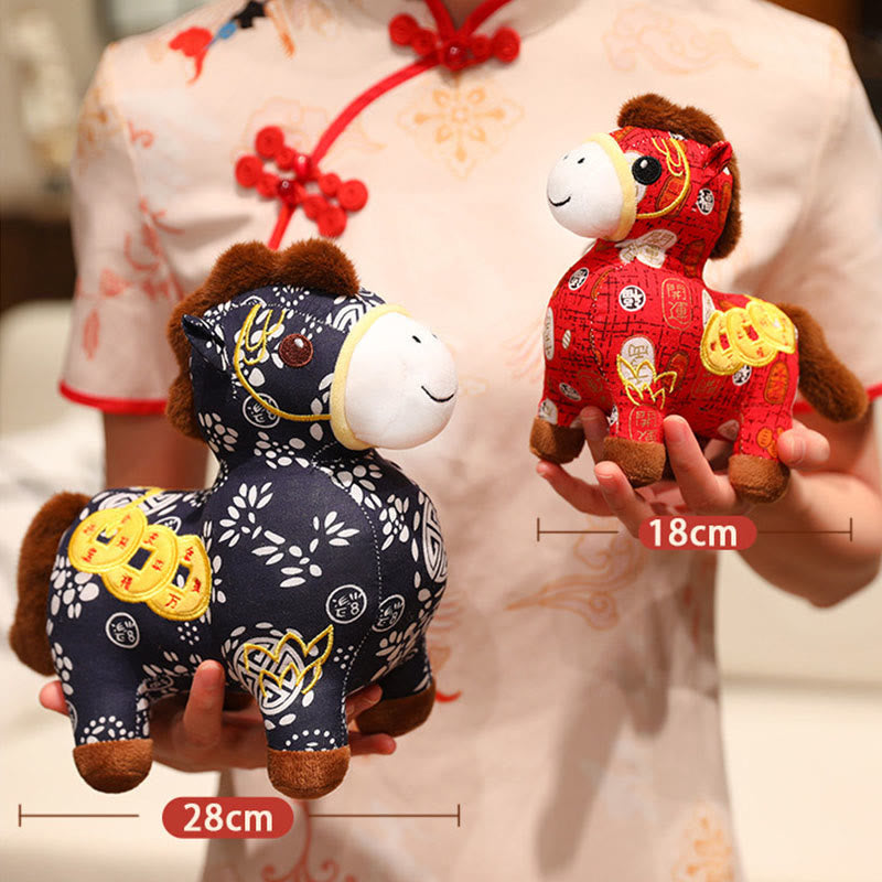 Buddha Stones Year of the Horse Copper Coins Plush Doll Home Decoration - image 15