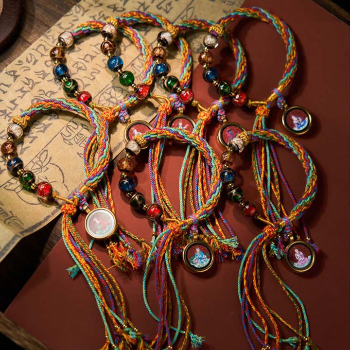 Buddha Stones Thangka Chinese Zodiac Natal Buddha Cinnabar Blessing String Bracelet - image 25