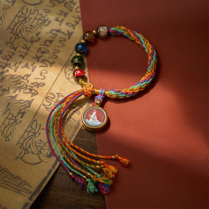 Buddha Stones Thangka Chinese Zodiac Natal Buddha Cinnabar Blessing String Bracelet - image 2