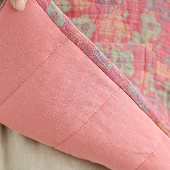 Buddha Stones Women's Winter Thicken Cotton Floral Pattern Long Sleeve Jacket With Pockets - image 16