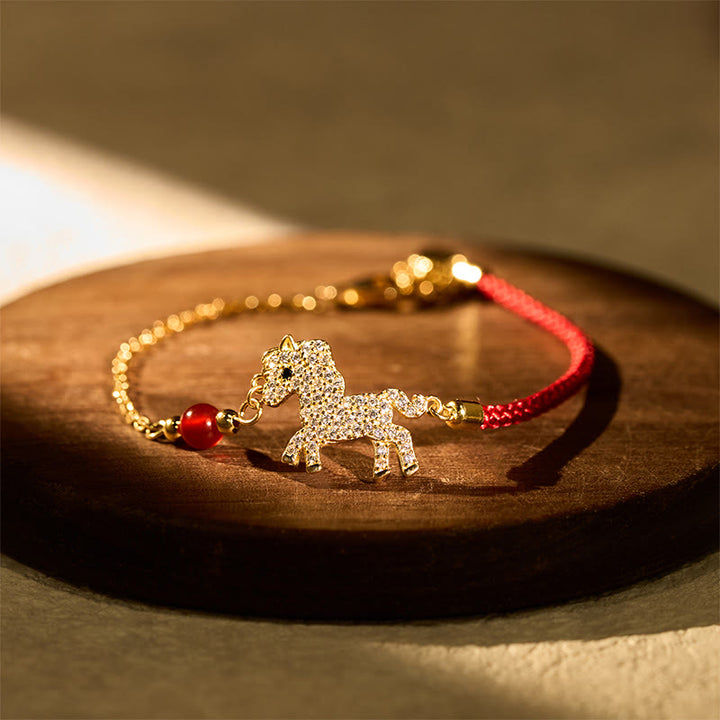 Buddha Stones "Hoping You Have a Joyful Year" Year of the Horse Bracelet Includes Gift Message Card - image 1