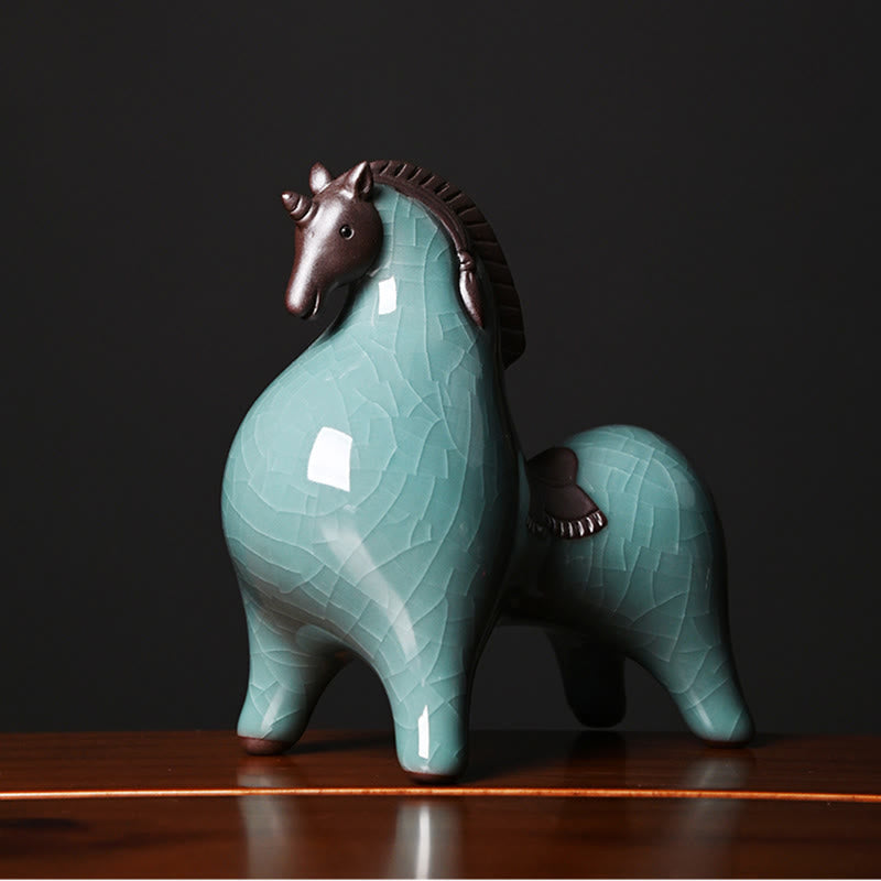 Buddha Stones Year Of The Horse Ceramics Freedom Desktop Home Decoration - image 4