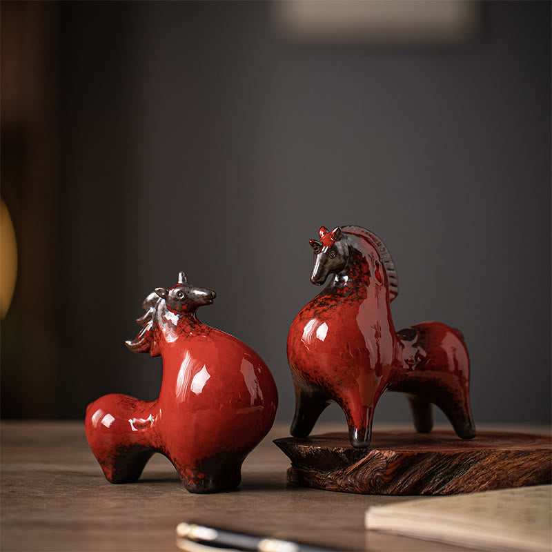 Buddha Stones Year Of The Horse Ceramics Freedom Desktop Home Decoration - image 24