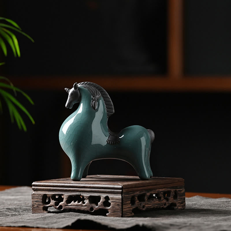 Buddha Stones Year Of The Horse Ceramics Freedom Desktop Home Decoration - image 8