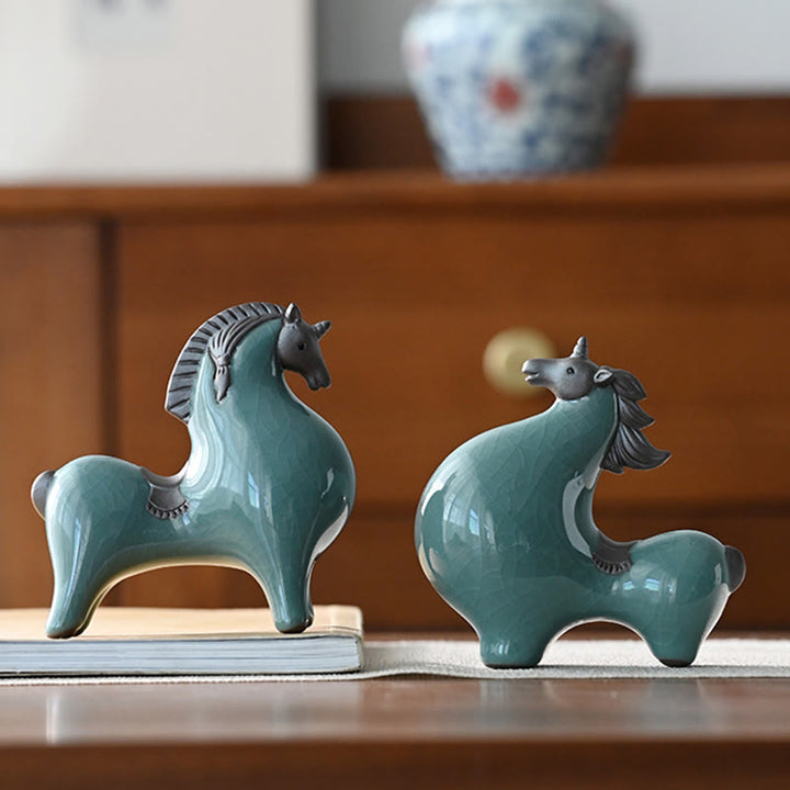 Buddha Stones Year Of The Horse Ceramics Freedom Desktop Home Decoration - image 18
