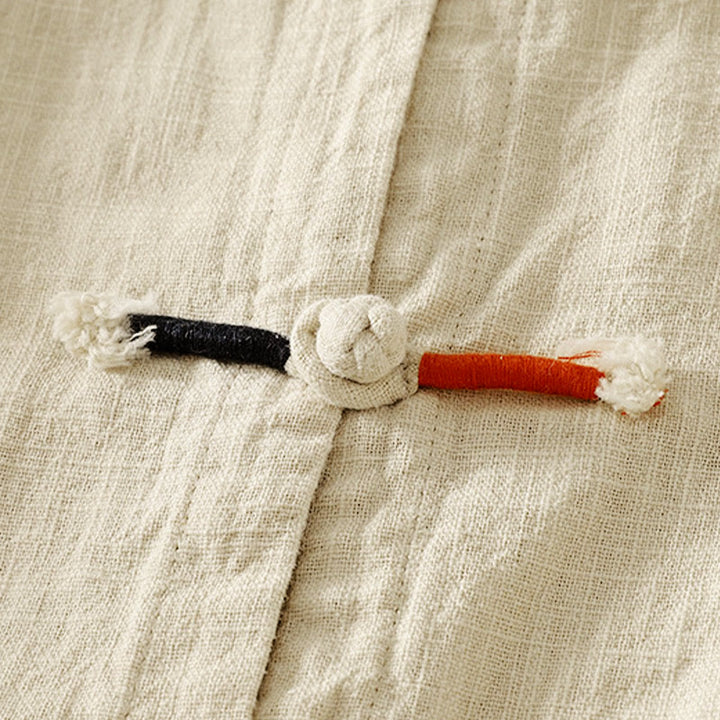 Buddha Stones Plain Chinese Frog-Button Long Sleeve Women's Cotton Zen Clothing Shirt - image 10