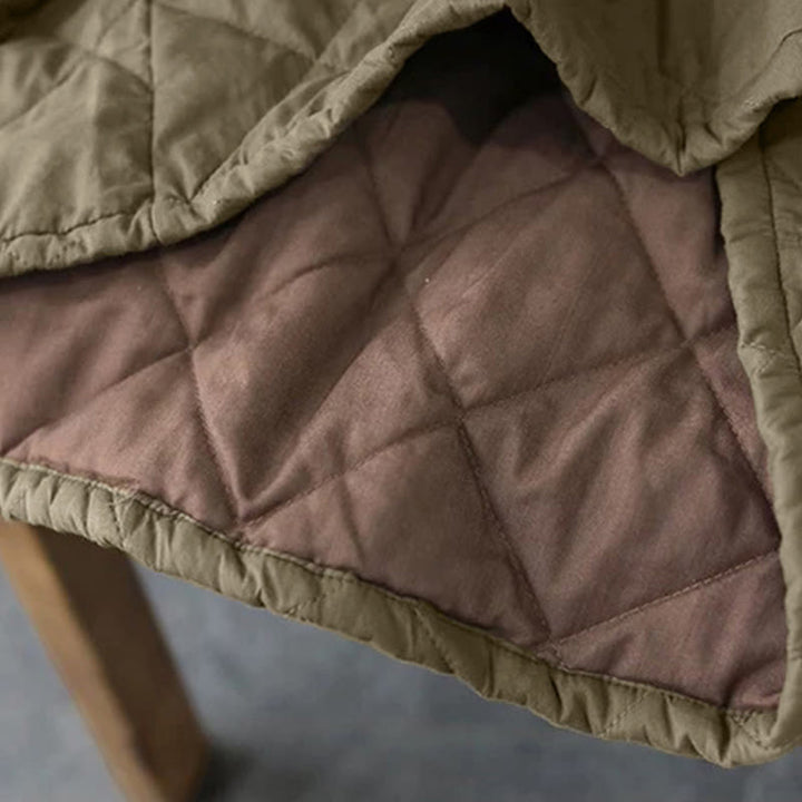 Buddha Stones Women's Plain Cotton Padded Thermal 7-8 Length Skirt With Pockets - image 8