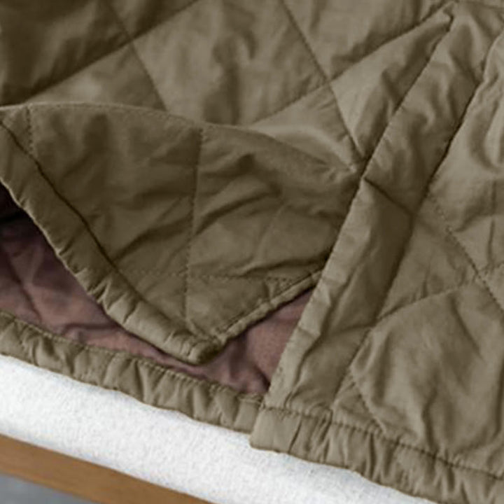 Buddha Stones Women's Plain Cotton Padded Thermal 7-8 Length Skirt With Pockets - image 7