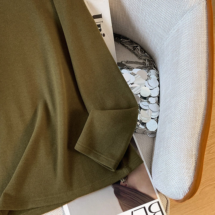 Buddha Stones Spring Solid Color Stand Collar Frog-button Design Women's Cotton Long Sleeve Shirt - image 21