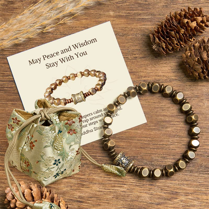 Buddha Stones "Wishing You Balance and Strength" Brass Amulet Bracelet Includes Gift Message Card - 20-21cm - Deluxe Gift Bag (+$9.59) - image 10